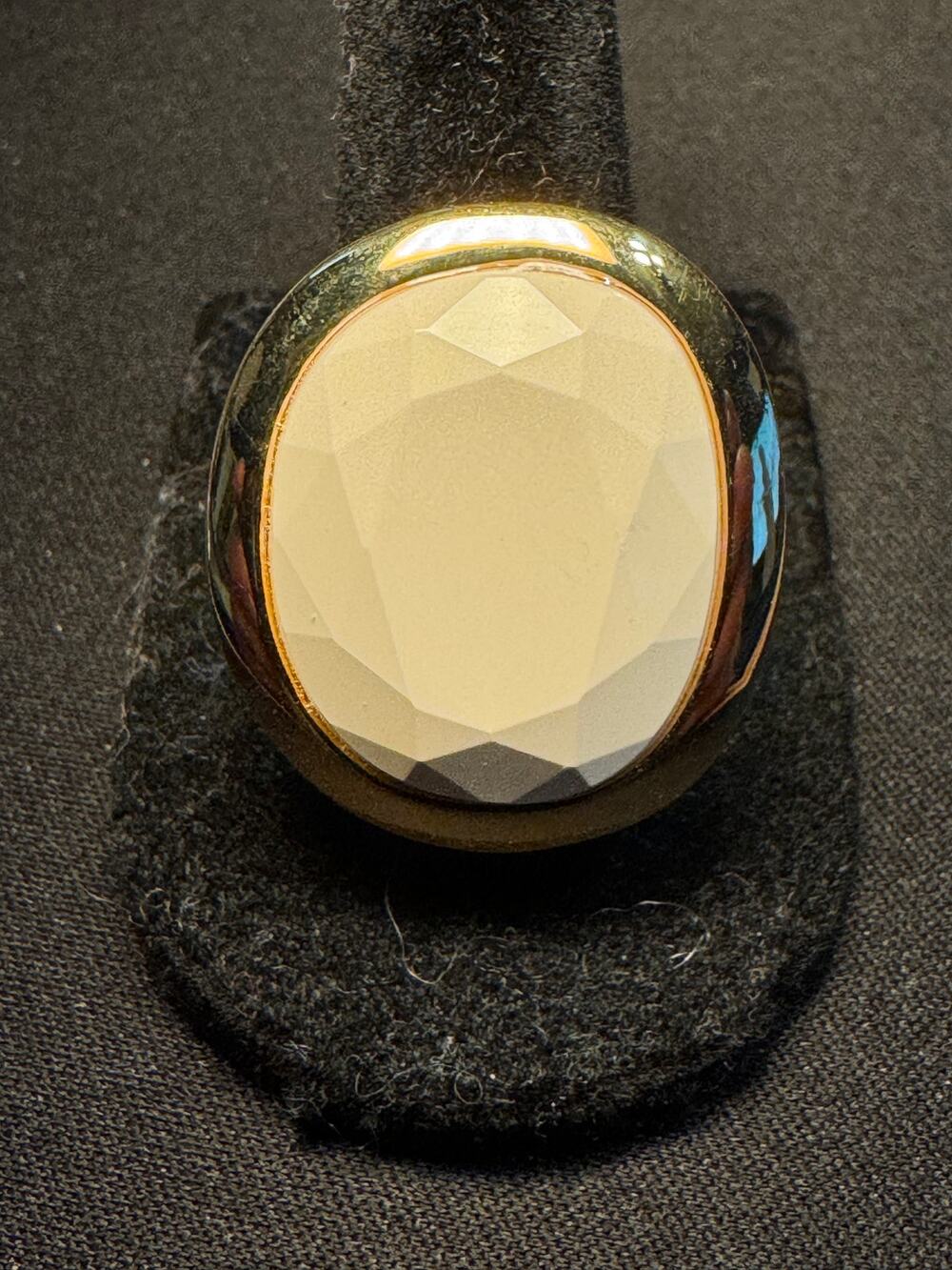 Kenneth J Lane World Capital Statement Ring Cabochon Size 8